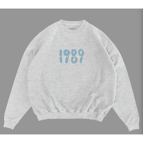 Taylor Swift Spotify Fans First 1989 Heather Gray Crewneck Size M - In Hand